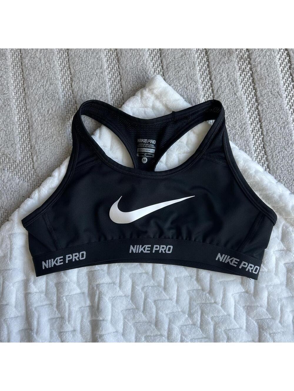 Nike Pro black sports bra size M #activewear #fitness